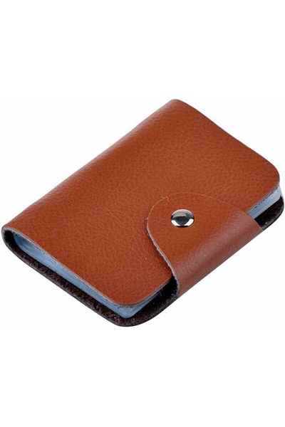 erorex Credit Card Holder And Business Card Organizer Leather Strap Buckle Bank Card Wallet Bag 26 Card