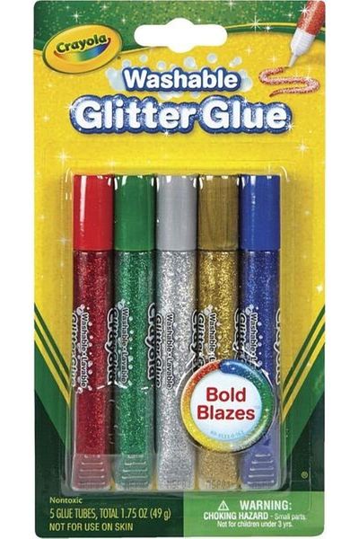 erorex 5 Ct. Washable Glitter Glue Bold Blazes