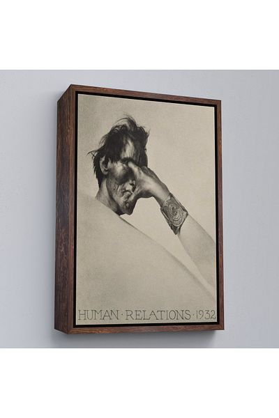 Harita Sepeti Relațiile umane cu cadru alb William Mortensen Canvas Print