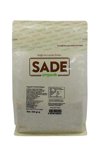 Sade Organik Pilavlık Bulgur 500 gr
