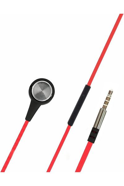 erorex In Ear Wired Earphones Black Ke006 With Volume Control Pack Of 10
