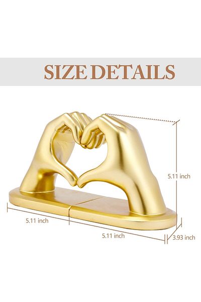 erorex Decorative Book Ends Book Ends Heart Design Modern Bookends For Shelves Non Skid Bookend Heavy Duty