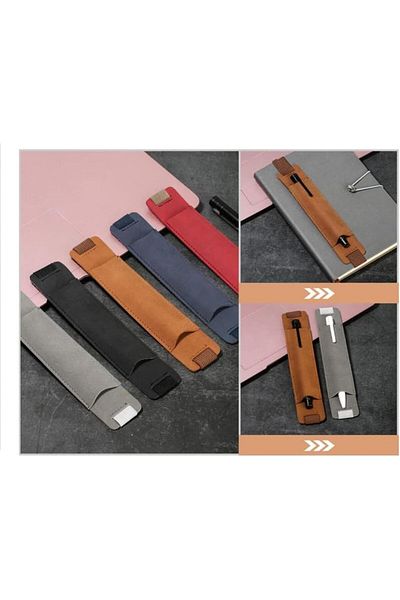 erorex 5Pcs Adjustable Pencil Holder Elastic Notebook Pen Holder Elastic Band Pu Leather Pen Holders For