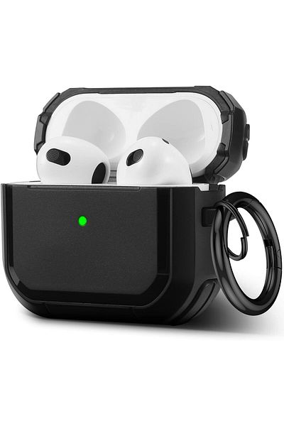 erorex Airpods 3 Case Cover With Lock Upgraded Pop Up Shockproof Rugged Hard Shell Protective Tpu