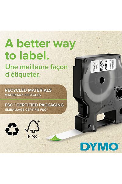 erorex D1 Labels Self Adhesive Labels For Labelmanager Label Printers Authentic 9 Mm X 7 M Roll Black