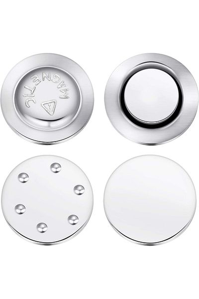 erorex Magnetic Name Badge Holders 50 Pcs Round Name Badge Magnets Adhesive Name Tag Holders Id Badge