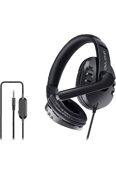 erorex 3.5Mm Wired Gaming Headset Over Ear Headphone Black Color With Noise Canceling Microphone For