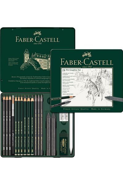 erorex 112973 19 Piece Pitt Graphite Pencil 19 Piece Set Black