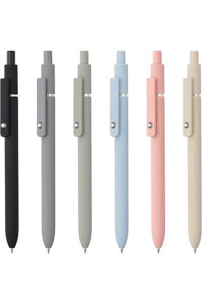 erorex Gel Pens 5Pcs Quick Dry Black Ink Pens 0.5Mm Fine Point Smooth Writing Pen Retractable Gel Pens For