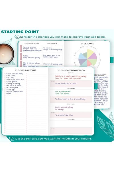 erorex Self Care Journal Wellness And Daily Reflection Notebook Mental Health And Personal Development