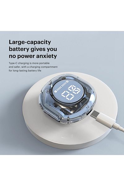 erorex Bluetooth 5.3 Headphones Gyroscopic Earbuds Touch Control Earphones With Wireless Charging