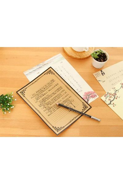 erorex Sheets Vintage Lined Stationery Paper For Writing Letters Elegant Antique Lined Sheets Perfect For