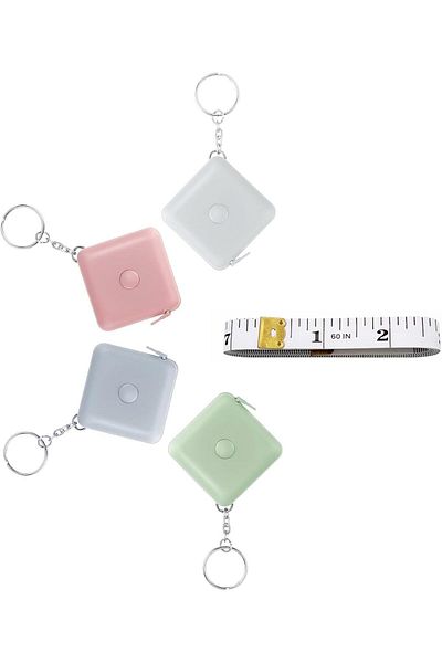 erorex Retractable Tape Measure 4 Packs + Soft Fabric Sewing Ruler For Body Measurement Weight Loss Cloth