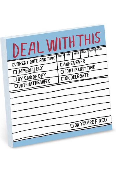 erorex Deal With This Hand Lettered Sticky Note