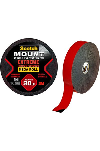 erorex Mount Extreme Tape Mega Roll 1 In X 400 In. 25.4Mm X 10.16M 1 Roll Pack 1.5 M Holds Up 13.6 Kg