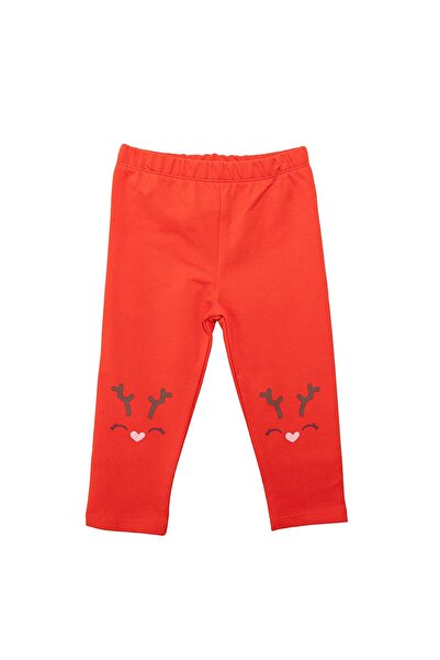 ebebek Hello Baby HelloBaby Kız Bebek Tayt Ribana Kumaş New Year Party Kırmızı