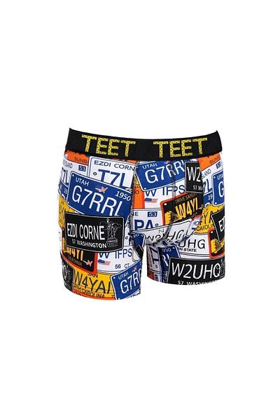 Ladytime Plate Patterned Men's Boxers - 95% Cotton - 2304t1-1