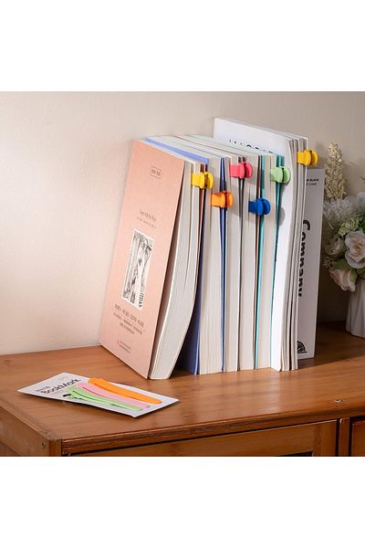 erorex Pack Of 6 Bookmarks Silicone Automatic Bookmark Gifts For Reading Women Men Children Book
