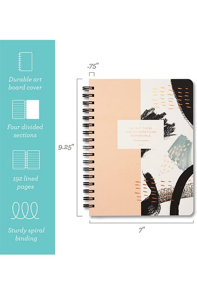erorex Spiral Notebook Go Out There And Do Something Remarkable. — A Designer Spiral Notebook With 192