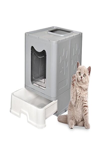 Yıldızhane Çekmeceli Kapalı Katlanabilir Kedi Tuvaleti ve Kürek