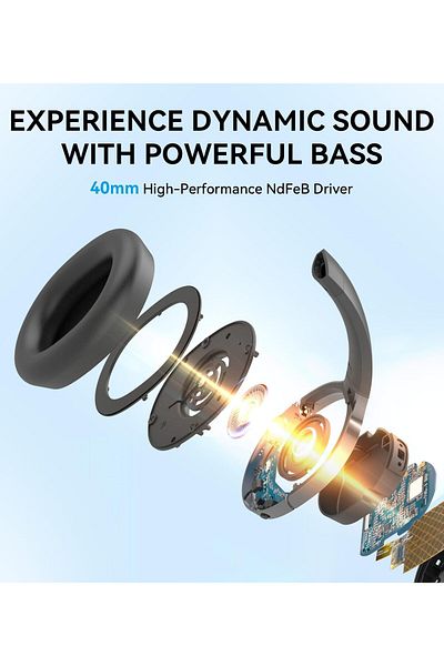 erorex Audiophile Over The Ear Headphones Hi Fi Over Ear Noise Isolating H840 Bk Medium Black Wired
