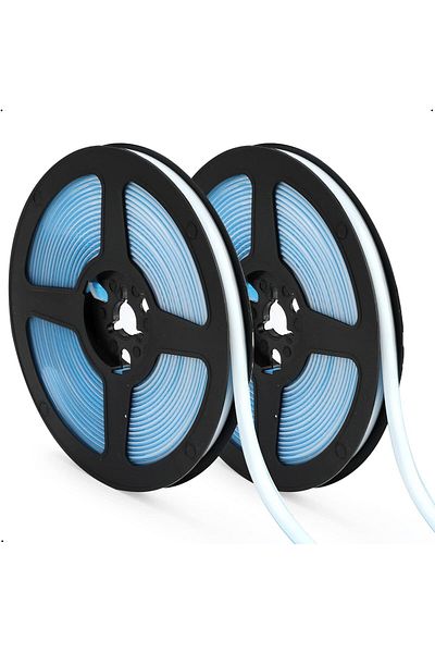 erorex شريط لاصق مزدوج الجوانب شديد التحمل، عبوتان، شريط عزل للأبواب بطول 19.6 قدم، لفة شريط شفاف