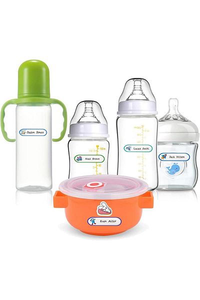erorex 80Pcs Baby Bottle Labels Waterproof Self Laminating Baby Bottle Labels For Kids: Perfect For