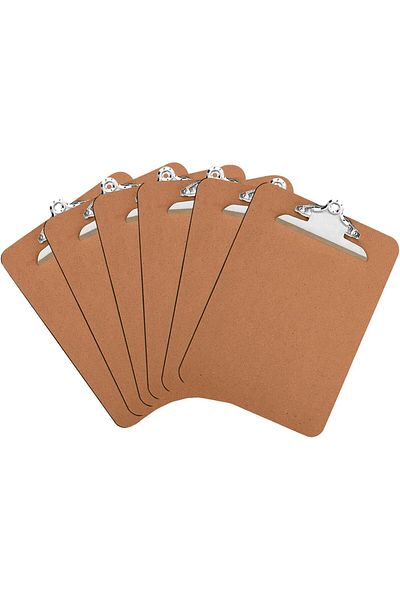 erorex 6Pcs Clipboards Hardboard Office Clipboards Butterfly Clipboards Standard A4 Letter Size Office