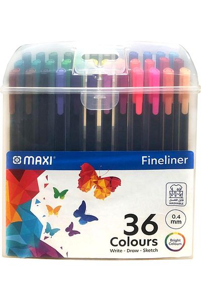 erorex Mx Fl36 Triangular Fineliner Marker 36 Colour 0.4 Mm Size
