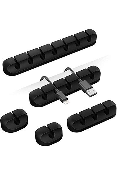 erorex Cable Organizer Clips Cord Holder 5 Packs Self Adhesive Cable Management For Usb Cable Power Cord