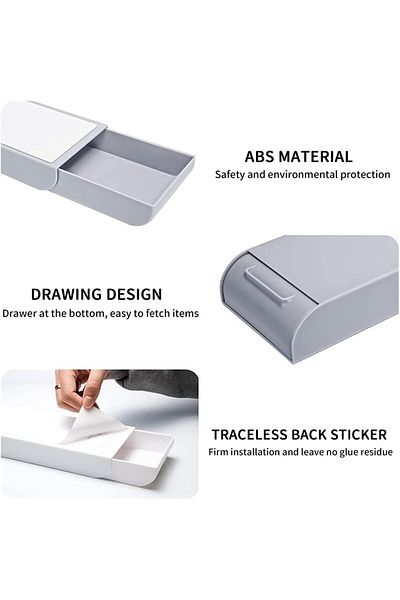 erorex Desk Organizer Drawer Under Desk Drawer 2 Pack Under Desk Storage Drawer Organizer Hidden Under