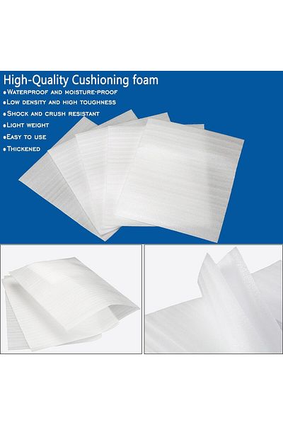 erorex 50 Pack Foam Pouches Cushion Foam Wrap For Moving And Storing 10 Inch X12 Inch Fragile Items Like