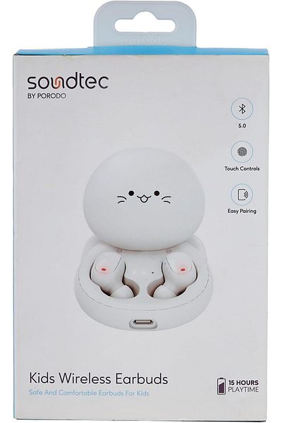 erorex Blue Deep Bass Wireless Earbuds 3 White