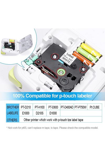 erorex Compatible Labels Replacement For Brother Tze 231 Tz 231 P Touch Label Maker Tape 12Mm 0.47 Inch