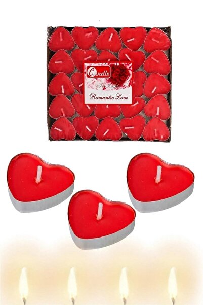 VIP Balon 10’lu Kırmızı Kalpli Tealight Mum Seti – Romantik, Dekoratif ve Öze...