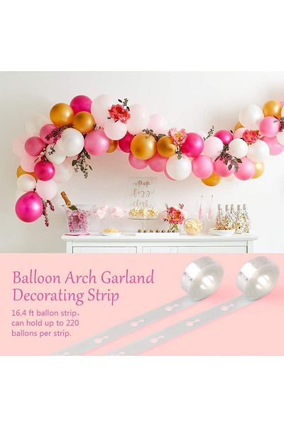 erorex Balloon Decorating Strip Kit For Arch Garland 32Ft Balloon Tape Strip 2 Pcs Tying Tool 200 Dot Glue