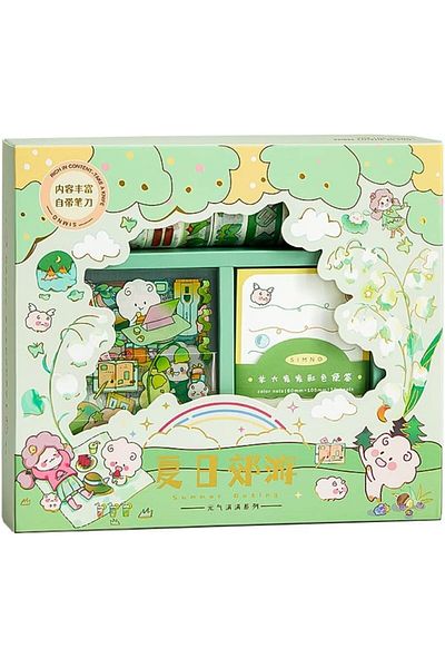 erorex Washi Tape Memo Pad Stickers Set 10 Rolls Washi Masking Tape 10 Sheets Stickers 30 Sheet Memo Note