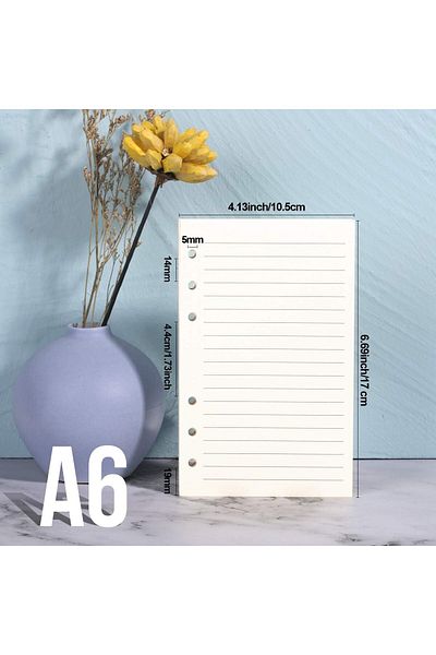 erorex Refill Lined Paper Leather Journal Refills Lined 6 Holes Inserts 320 Pages For A6 Refillable