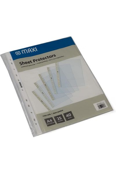 erorex Mx Rp25 40 Micron Poly Sheet Protector 25 Pieces A4 Size 25 Pieces