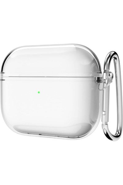 erorex Case Compatible With Airpods 4 With Keychain Soft Clear Tpu Shockproof Wireless Charging Cover For