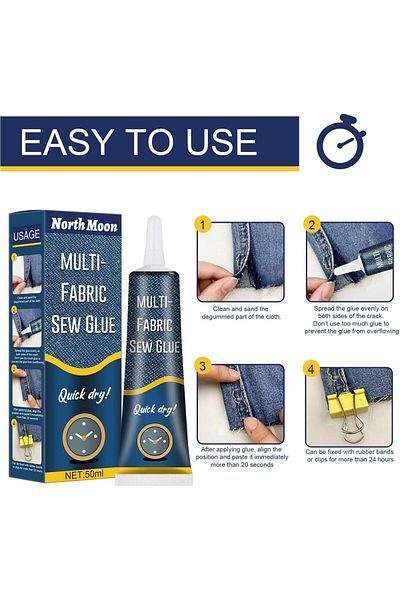 erorex Cloth Repair Sew Glue 50Ml 2022 New Instant Sew Glue Bonding Liquid Quick Dry Multi Fabric Sew Glue
