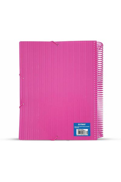 erorex Spiral Display Book 20 Pocket Pink Clear Pockets Book File Folder Document Presentation Organizer