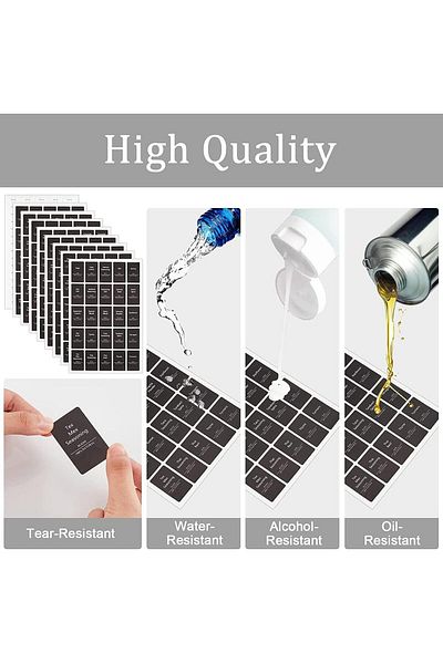 erorex Jar Labels 275 Rectangular Waterproof Stickers Kitchen Pantry Labels Minimalist Waterproof Stickers