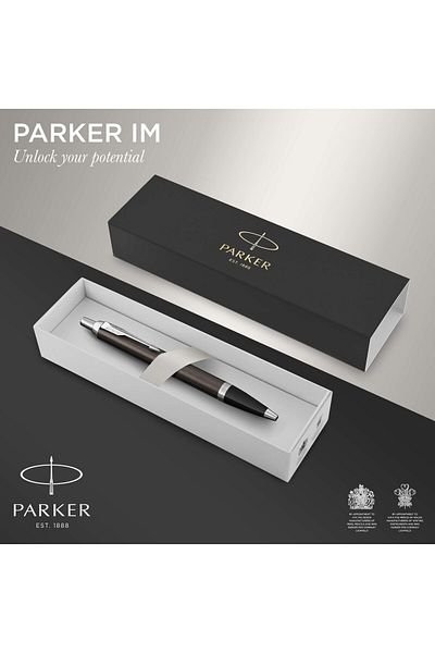 erorex Im Ballpoint Pen Dark Espresso With Chrome Trim Medium Point Ink Refill Gift Box 8371 3501179316710