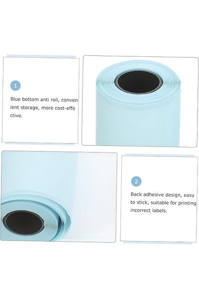 erorex Printable Sticker Paper Roll 3 Rolls Sticker Printer Paper With Self Adhesive Multi Purpose
