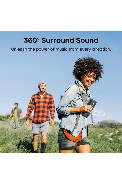 erorex مكبر صوت لاسلكي Xsound Surf Bts 21 أسود بتقنية البلوتوث