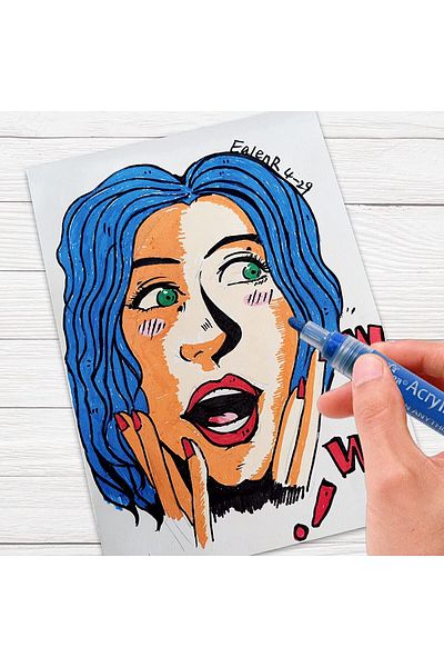 erorex 12 Colors Marker Set Paint Marker Acrylic Paint Marker Pen Drawing Markers Permanent Marker Pen