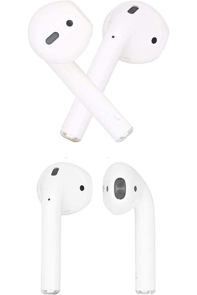 erorex Silicone Protecting Earphones Cover For Airpods 2 Pairs White