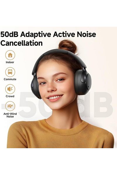 erorex H3 Hybrid Active Noise Canceling Headphones Hi Res Audio Bluetooth 5.4 Over Ear Headphones