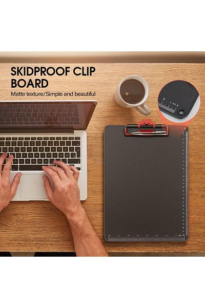 erorex Clipboard With Pen Holder A4 Size 12.5X9 Inch Aluminum Edge Protector Clipboard Office Clipboard